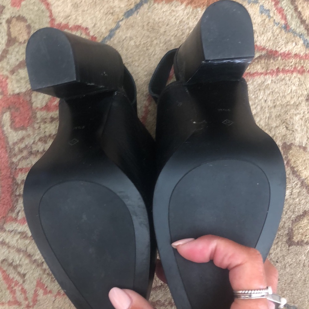 Halogen black leather sling back bootie 9.5 worn once - Picture 6 of 8